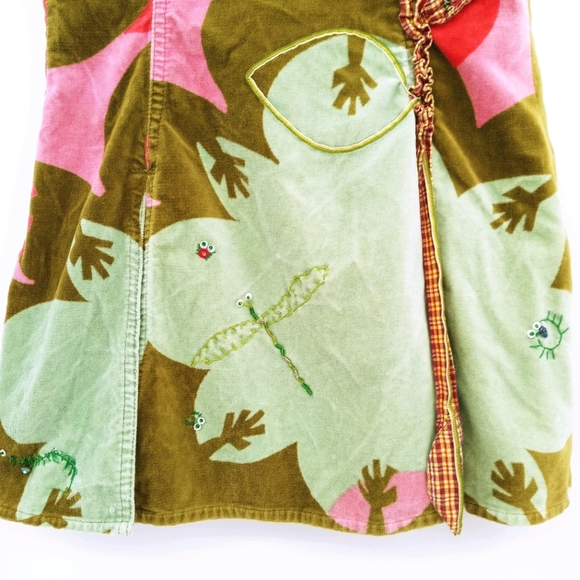 Oilily Graphic Velvet Sleeveless Dress - Picture 4 of 13